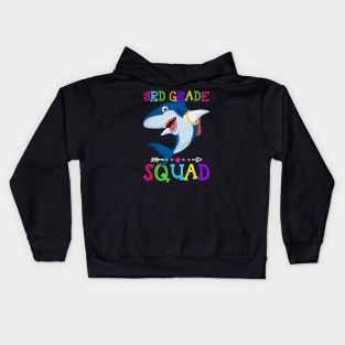 Shark Team 3rd Grade Squad Teacher Back To School Kids Hoodie